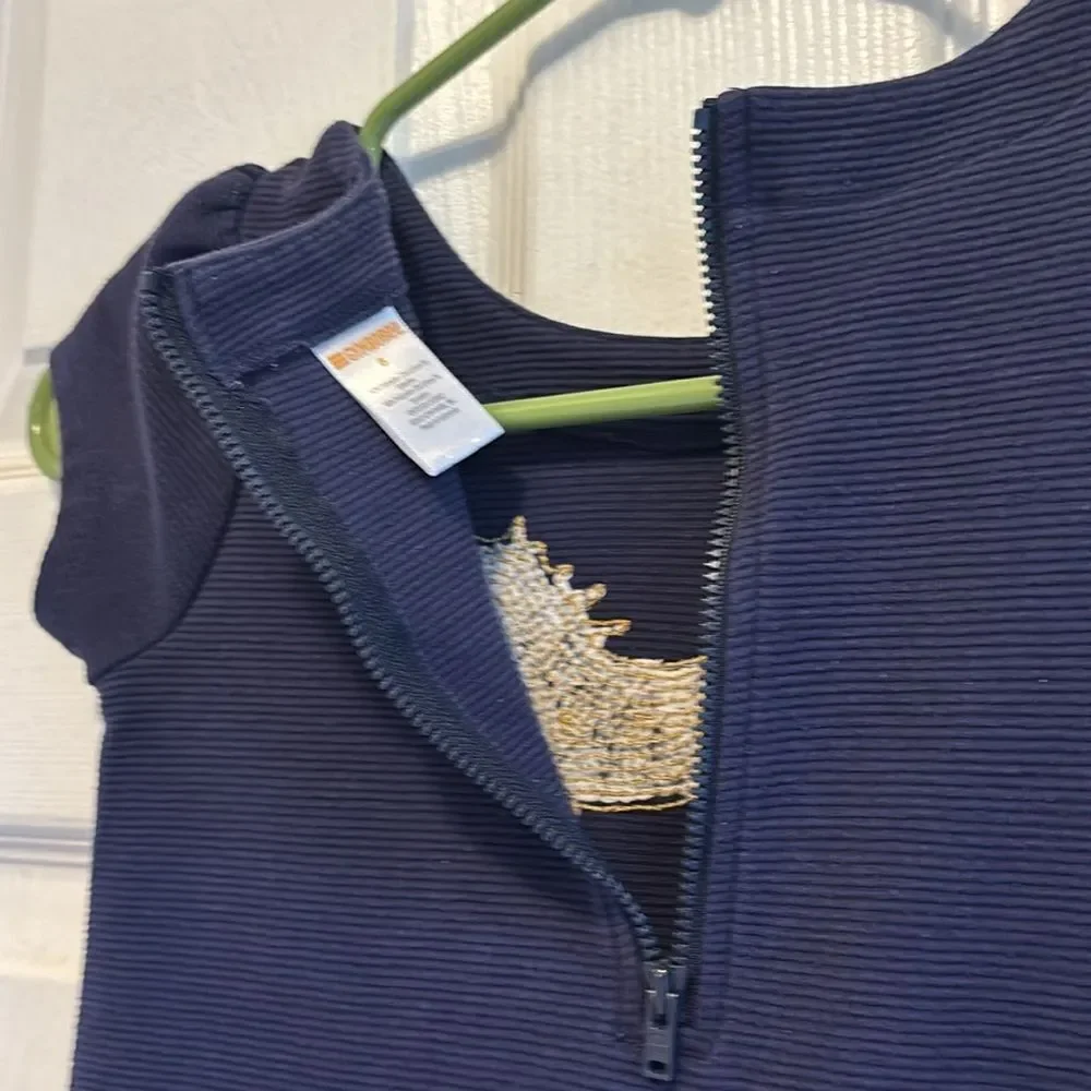 Gymboree Dress, navy with Gold Sequin Horse size 6